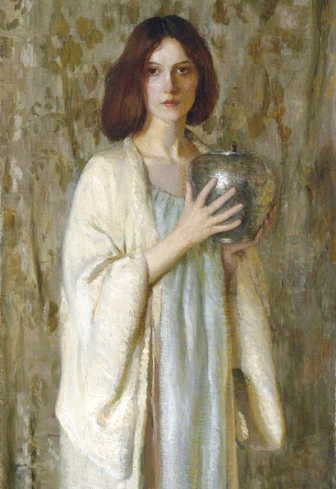 8 Lilla Cabot Perry (American artist, 1848-1933) Woman with a Silver Vase (2) (1) (481x700, 81Kb)