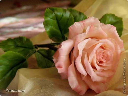 Розы из холодного фарфора и как сделать молды для лепки листьев (20) (520x390, 98Kb)