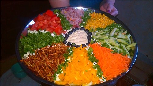 Салат козел в огороде рецепт с мясом с пошагово в Салат козел в огороде рецепт с мясом с пошагово в