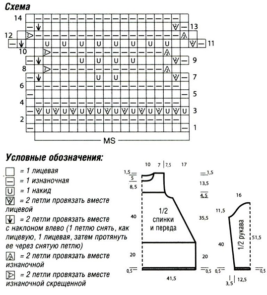 Туника мохер спицами схема Туника мохер спицами схема