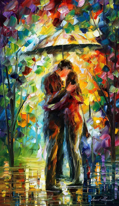 Leonid Afremov [ ] - Lovers - Tutt'Art@ (8) (405x700, 450Kb)