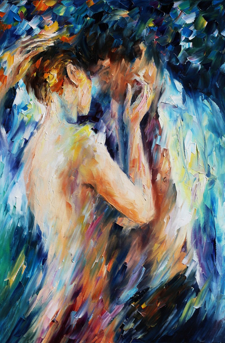 Leonid Afremov [ ] - Lovers - Tutt'Art@ (460x700, 471Kb)