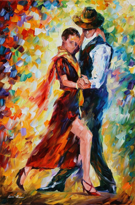 Leonid Afremov [ ] - Lovers - Tutt'Art@ (6) (461x700, 477Kb)