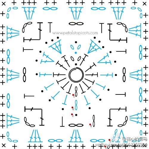 Схемы мотивов для вязания пледов, подушек и покрывал (11) (500x500, 163Kb)