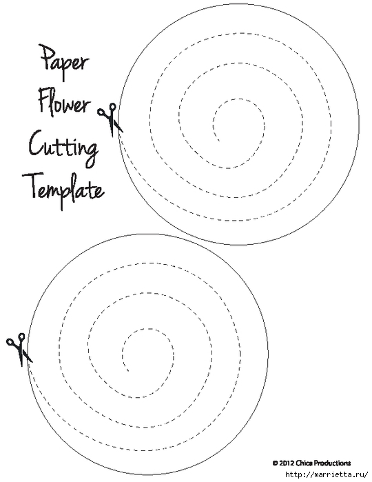 Декоративная бумажная тыковка в спиральных розочках (2) (540x700, 104Kb)