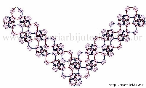 стильное ожерелье из бисера и кристаллов. мастер-класс (4) (493x298, 100Kb)