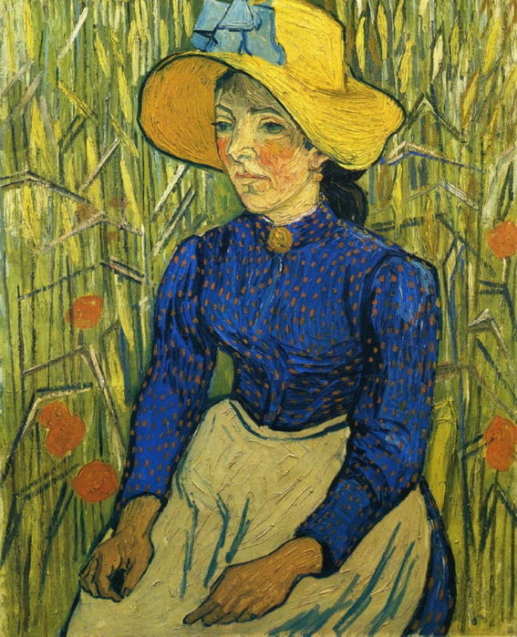 Peasant Girl with Yellow Straw Hat, 1890 (567x700, 214Kb)