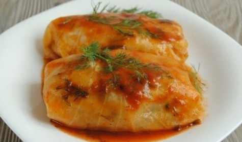 Постные голубцы с рисом