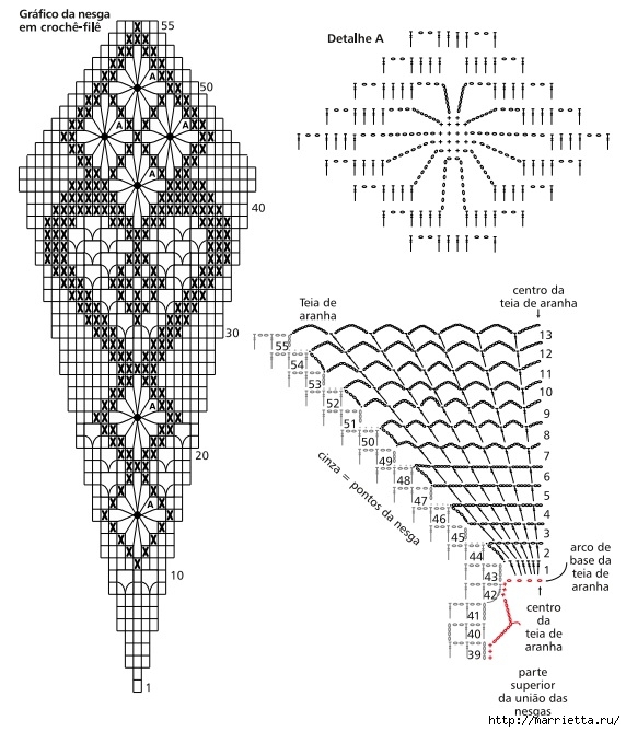 Вяжем скатерти и украшаем подушку крючком. Схемы (5) (572x669, 207Kb)