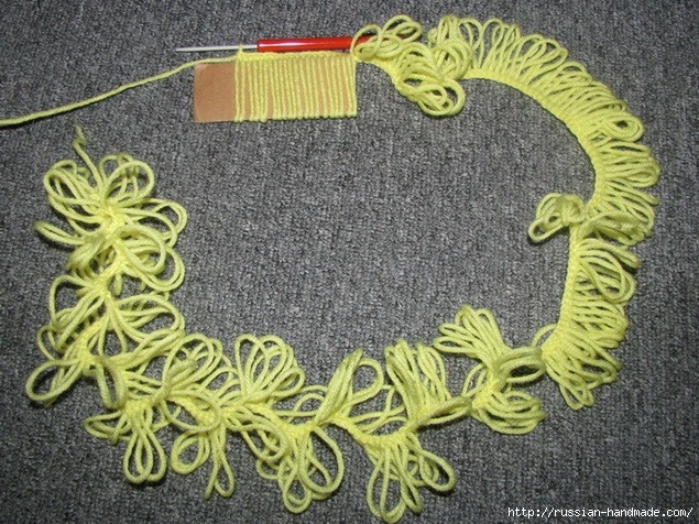 Вязание на линейке крючком (Knitting on the ruler hook)