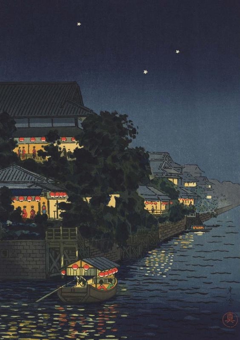 Tsuchiya Koitsu. Yanagibashi, 1934 (493x700, 213Kb)