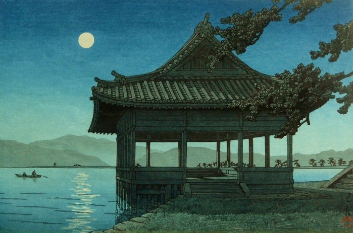 Hasui Kawase.  KANKAI   WAKAURA, 1950 (700x463, 250Kb)