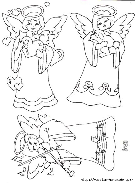 трафареты ангелов (39) (432x587, 129Kb)