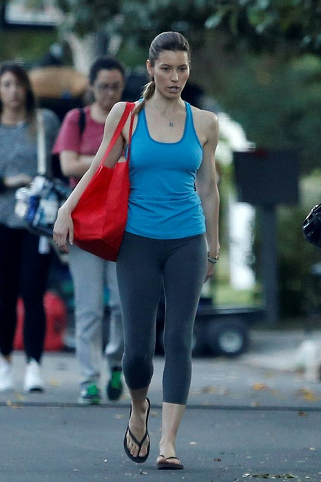 Jessica Biel Yoga