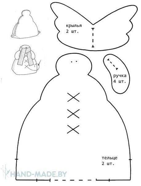 снеговик тильда выкройка (1) (458x604, 62Kb)