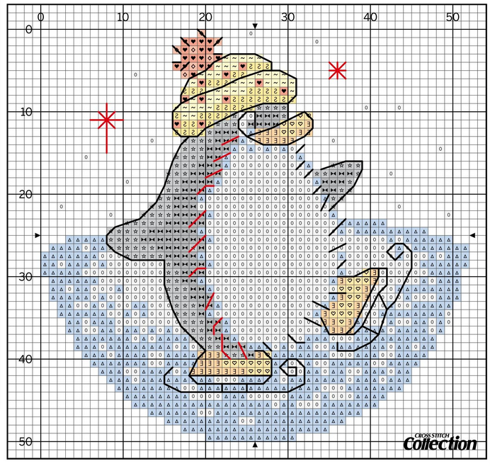 Вышивка пингвинов для подарочных мешочков и открыток (2) (692x658, 664Kb)