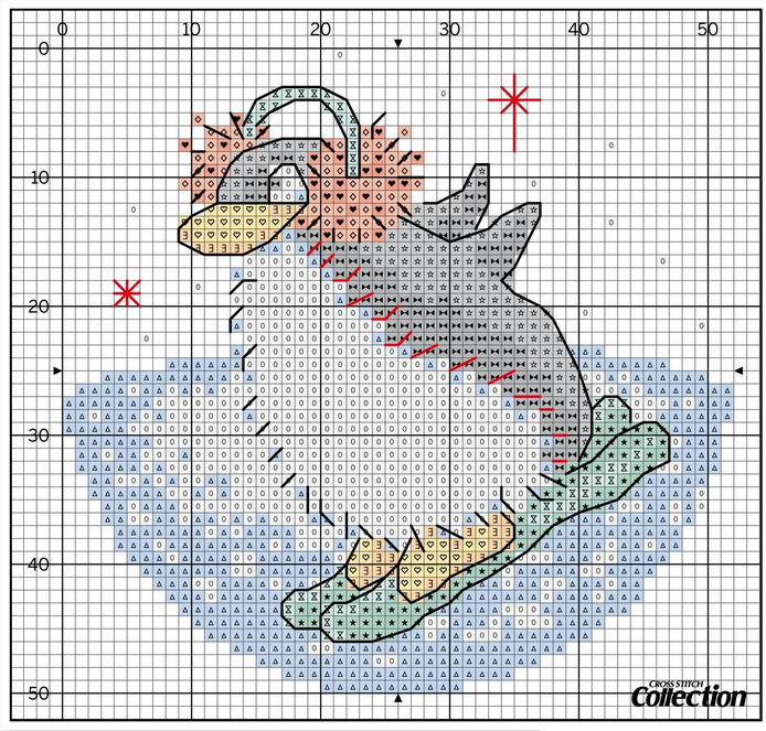 Вышивка пингвинов для подарочных мешочков и открыток (4) (694x663, 677Kb)