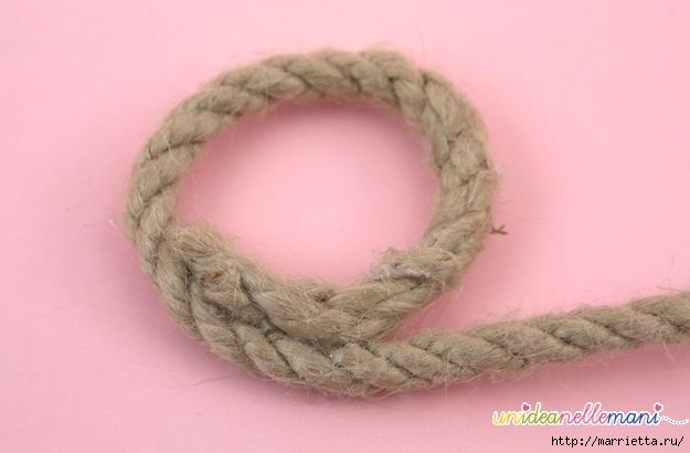 Корзинка из веревки. Вязание на руках (1) (625x410, 77Kb)