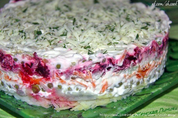 Салат невеста рецепт без мяса 13