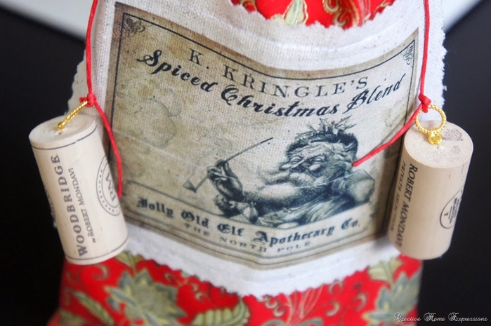 рождественское украшение винных бутылок (9) (700x465, 226Kb)