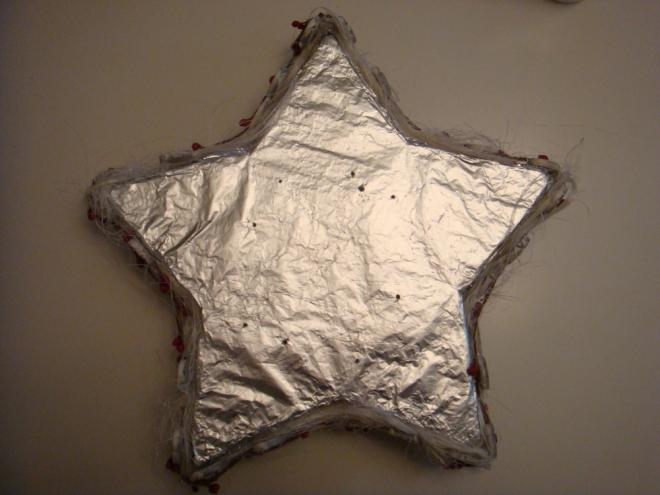 Рождественская звезда - подсвечник из пенопласта, картона и сизаля (1) (660x495, 104Kb)