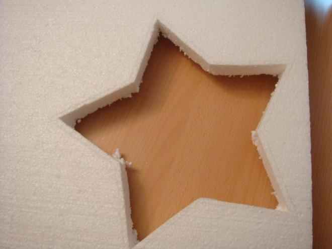 Рождественская звезда - подсвечник из пенопласта, картона и сизаля (7) (660x495, 101Kb)