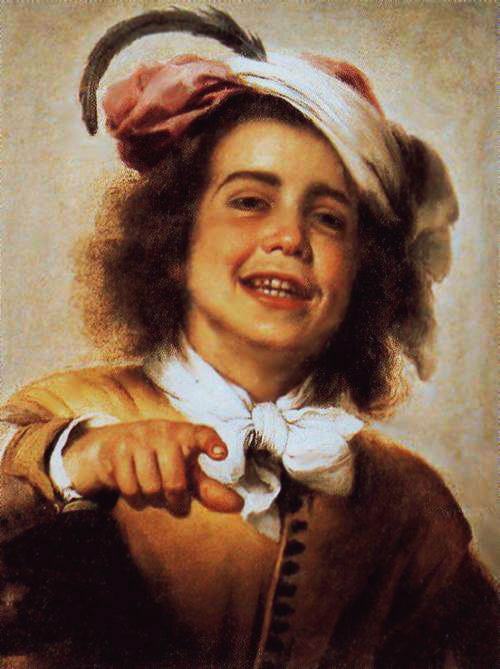 Смеющийся мальчик  1670-e  Частное собрание Мадрид (500x669, 69Kb)