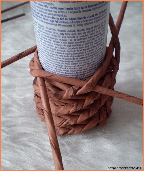 Спиральное плетение из газетных трубочек. Мастер-класс (11) (500x594, 199Kb)