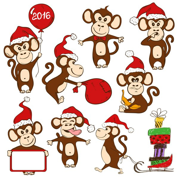 Смешные обезьяны к новому году 2017 Смешные обезьяны к новому году 2017