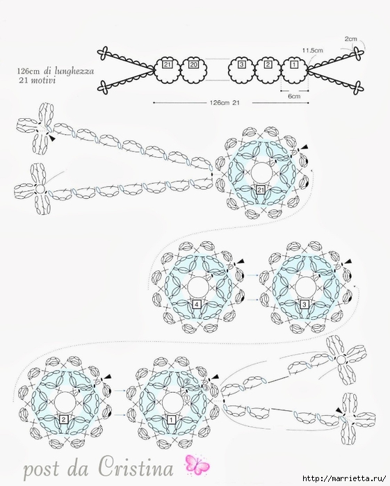 Схемы вязания крючком шарфиков (12) (561x700, 194Kb)
