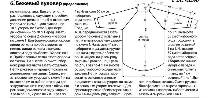 Узоры для линии реглана Узоры для линии реглана