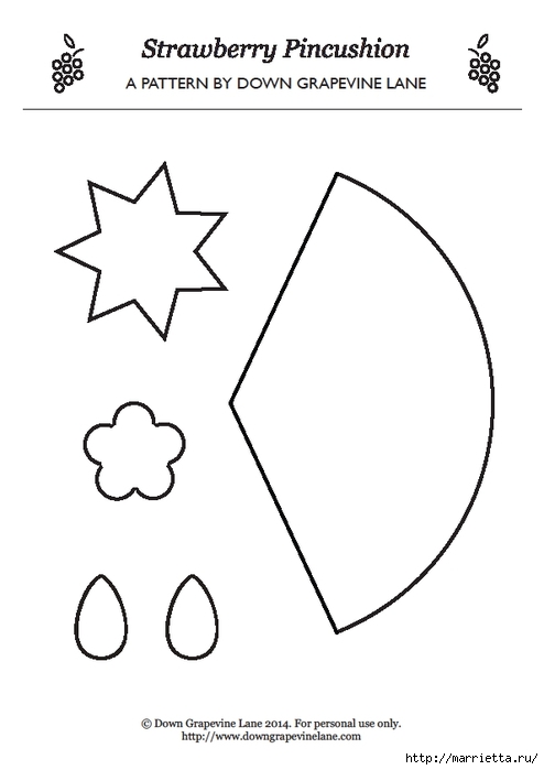 Клубника из фоамирана (для детей 3 - 6 лет)