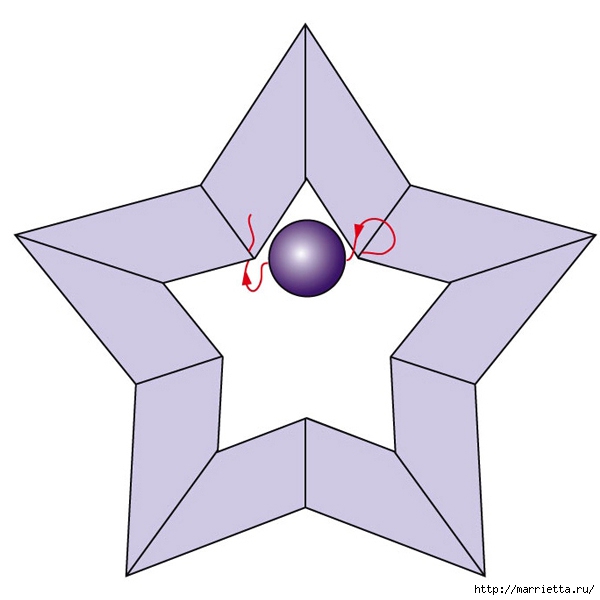 Рождественская звезда. Плетение в технике макраме (10) (600x600, 86Kb)