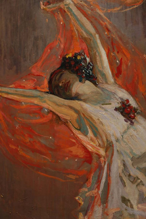 Sir John Lavery Anna Pavlova as a Bacchante, or The Red Scarf, 1911 (2) (466x700, 351Kb)