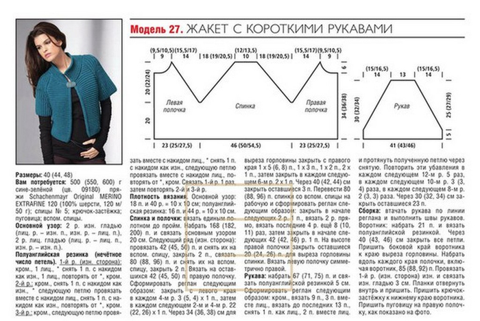 Жакеты вязанные спицами с рукавом реглан Жакеты вязанные спицами с рукавом реглан