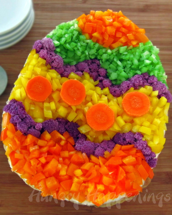 Easter Egg Veggie Pizza, decorated, recipe, food, dinner, appetizer, side dish, vegetable  (559x700, 466Kb)