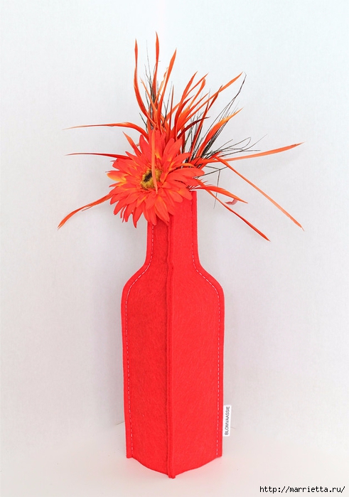 Войлочные вазы для цветов - чехлы на бутылки (7) (491x700, 190Kb)
