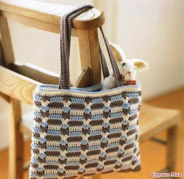 Из чего связать летнюю сумку крючком Из чего связать летнюю сумку крючком