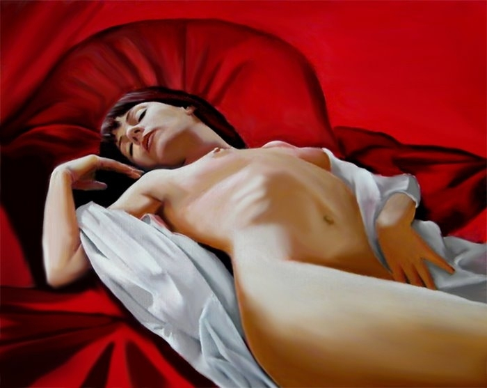Red Dreams - Brita Seifert 1963 - Dutch Surrealist painter - Tutt'Art@ - (70) (700x557, 244Kb)