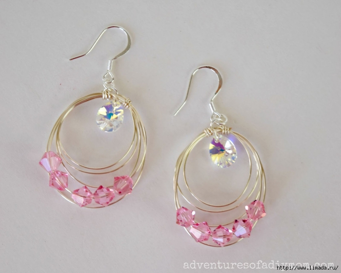 Pink Wire Circle Earrings 1 (700x560, 176Kb)