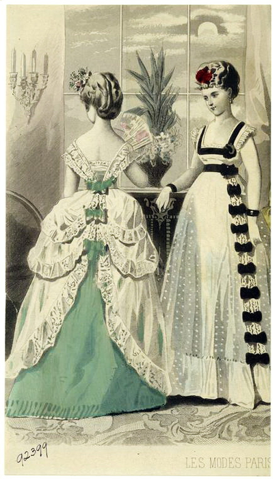 Fashion plate, 1870, Peterson&#39;s Magazine (399x700, 299Kb)