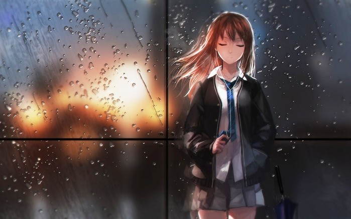 Девочка и дождь   впечатляющее видео