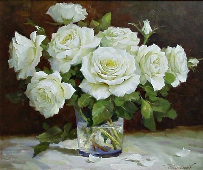 Розы художника Юрия Николаева