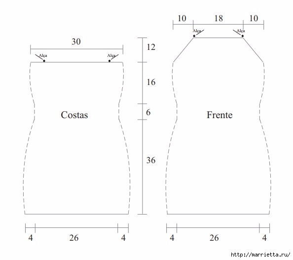 Вязаное крючком платье на бретельках. Схема (4) (594x526, 48Kb)