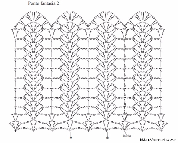 Летняя юбка крючком. Схемы вязания (2) (591x476, 223Kb)