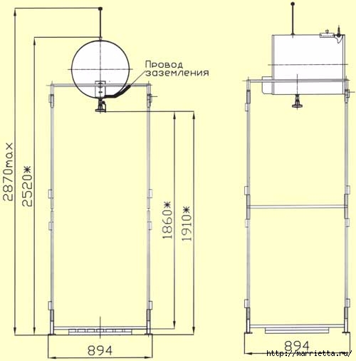 Как построить летний душ для дачи своими руками (4) (500x506, 67Kb)