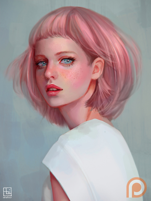 pink_haired_lady_by_serafleur-d9oej5o (526x700, 300Kb)