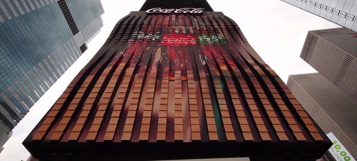 Первый в мире трёхмерный рекламный билборд Coca-Cola попал в Книгу рекордов Гиннесса