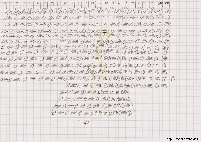 Вязаная крючком ДАМА - ангел с колокольчиком (7) (700x494, 317Kb)