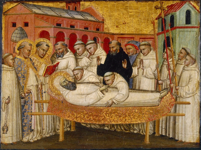 Cecco_di_Pietro._The_Death_of_St._Bernard,_Dijon,_Musèe_des_Beaux_Arts (700x522, 508Kb)